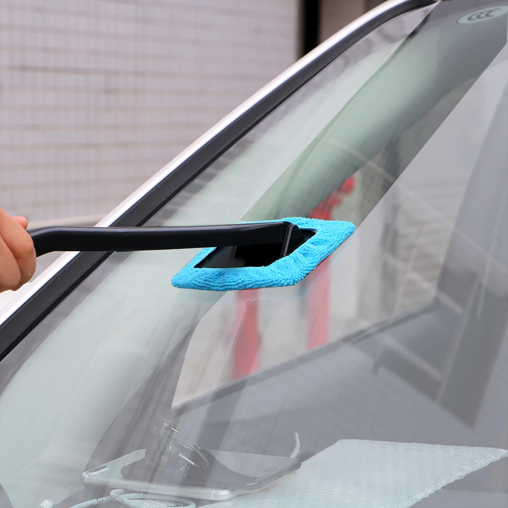 

Hot Microfiber Cloth Long Handle Car Wash Brushes Car Body Window Glass Wiper Cleaning Tools Kit Automobile Windshield Cleaner