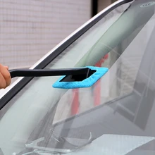 Hot Microfiber Cloth Long Handle Car Wash Brushes Car Body Window Glass Wiper Cleaning Tools Kit Automobile Windshield Cleaner