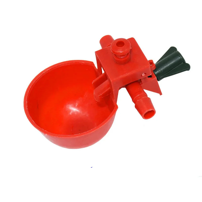 50 Sets Red Quail Waterer Animal Feeders Automatic Bird Coop Feed Poultry Chicken Fowl Drinker Water Drinking Cups