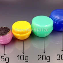 50 шт. 20g 20 мл баночка для косметического крема цветной дизайн ногтей баночки с блеском малоразмерные пустые флаконы