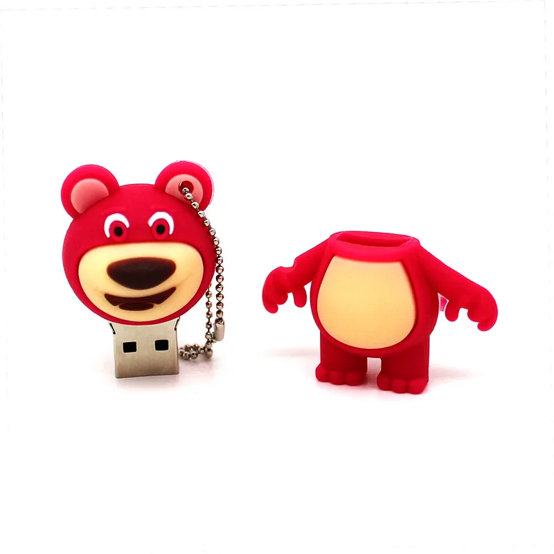 Мультяшный флеш-накопитель История игрушек USB флеш-накопитель Lotso 4GB 8GB клубничный медведь 16G 32GB карта памяти 64GB U диск Pendrive