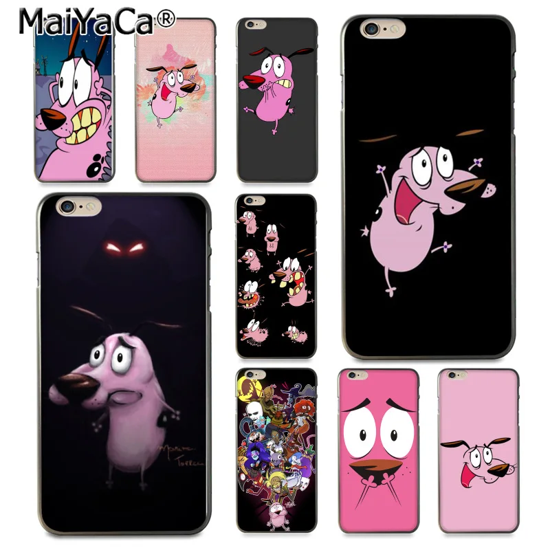

MaiYaCa courage the cowardly dog Luxury High-end soft phone Case for iPhone 8 7 6 6S Plus X 10 5 5S SE 5C Coque Shell