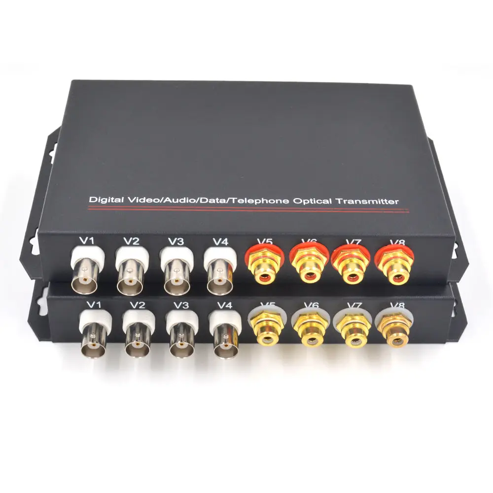 

Digital 4 Channel Video Audio Data Fiber Optical Media Converters
