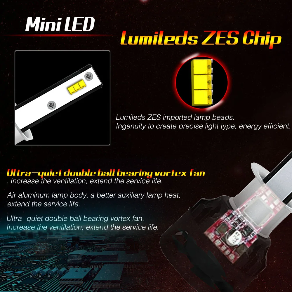 Автомобильный светильник головной H7 canbus Led H4 16000lm 9005 9006 H11 H1 фары hb3 Авто лампы 55w 6000K