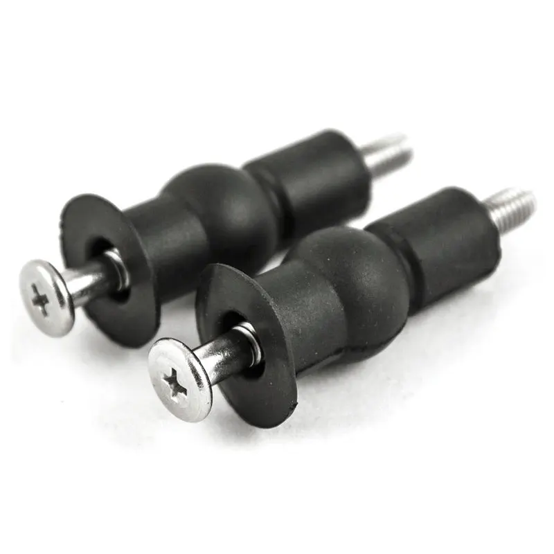 

2PCs Toilet Seat Hinge Blind Hole Fixing Fix Well Nut Screw Rubber Back to Wall with gaskets
