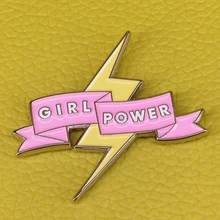 Девушка мощная женщина лацкан булавка подарок grl PWR Feminist подарок для женщин Em power ment брошь