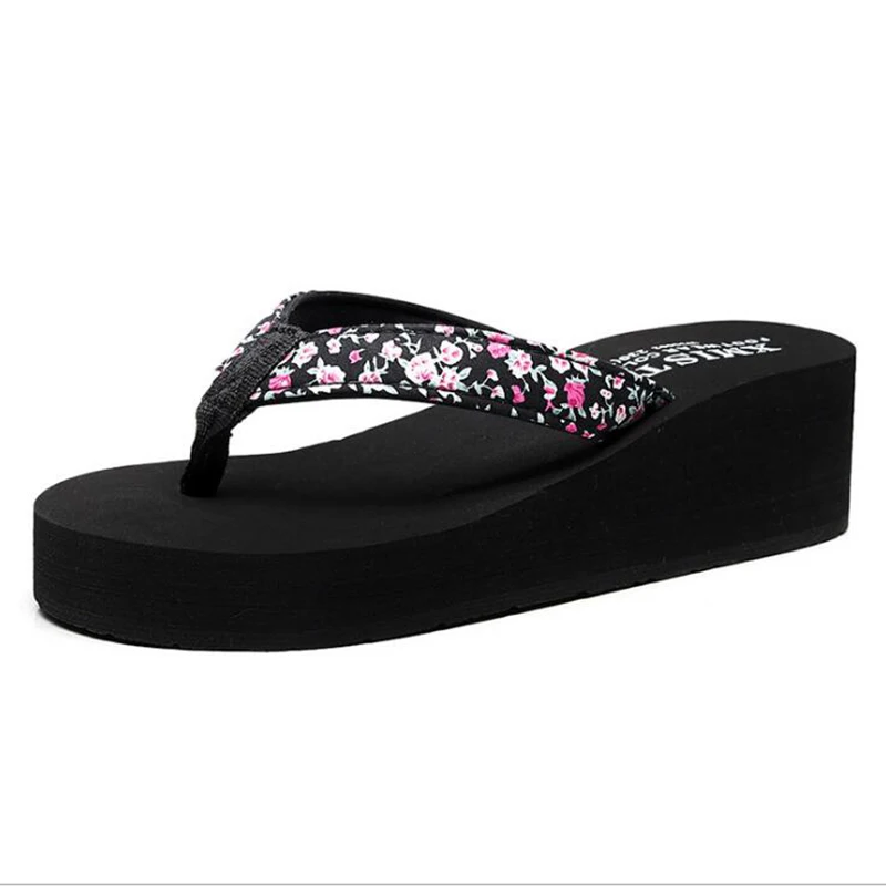 new platform Wedge Women Slippers Summer Beach Casual Beach Women Slipper Flip Flops Sandals Summer Shoes zapatos mujer c601