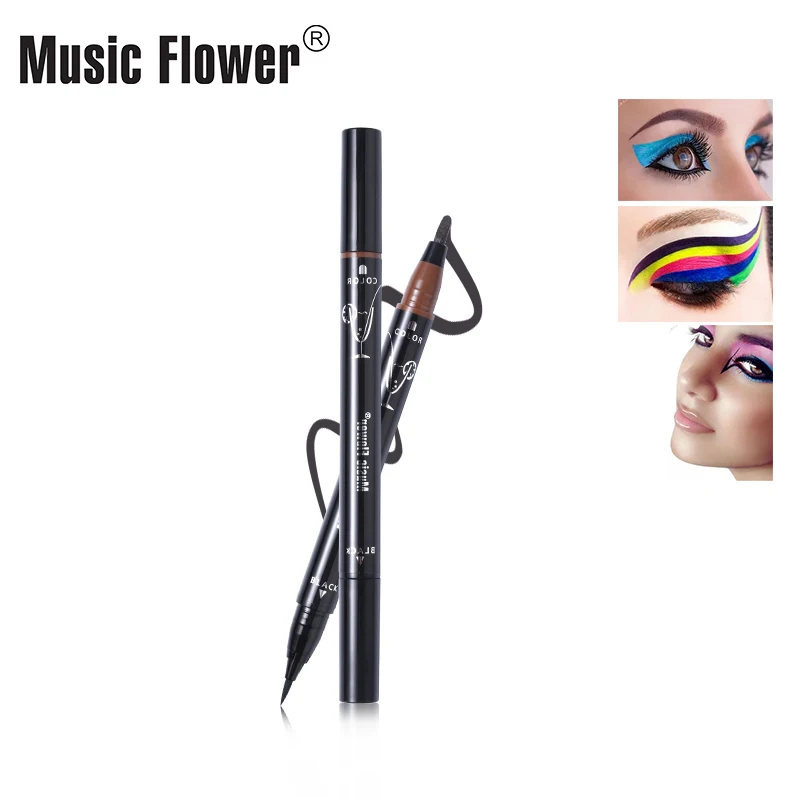 

Music Flower Multiple Scope Liquid Eyeliner Pen Super Black long-wearing Smudge-proof Water-proof Eyeliner Gel Women Makeup Pen