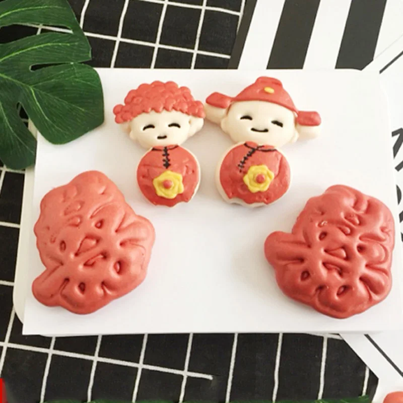 

Chinese Traditional Bride and Bridegroom Cookie Cutter set Cake Baking Mould Custom Made 3D Printed Cookie Molds Fondant Cutter