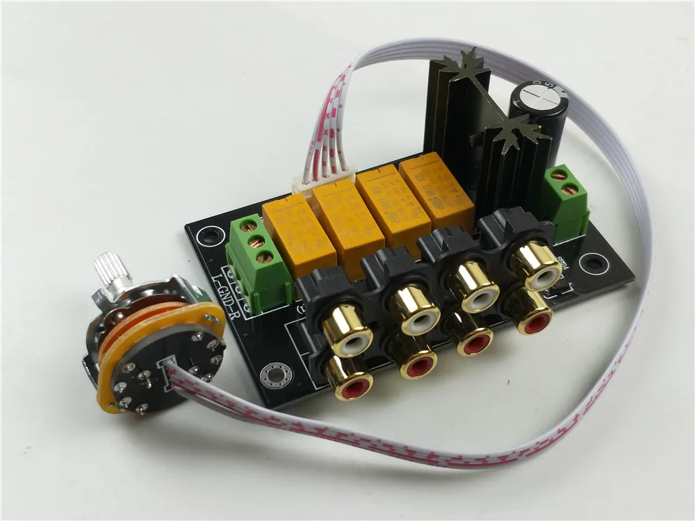 Селектор источника звука без потерь hifi 4 пары|assembled board|hifi audioinput selector |