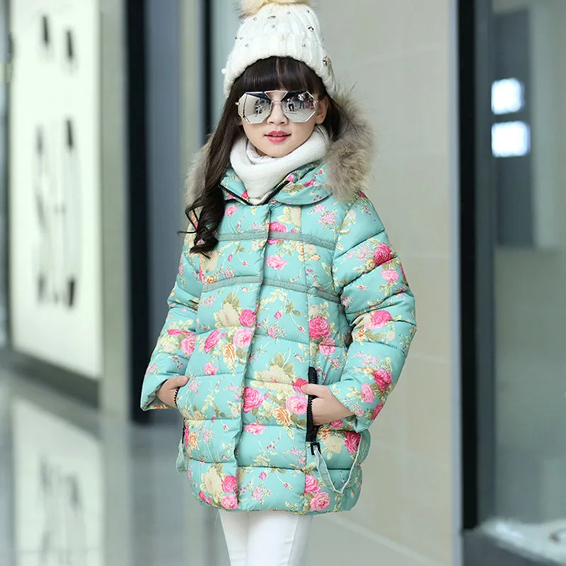 

Winter Coats For Teenage Girls Cotton-Padded Warm Children's Winter Jackets 4-8 Years Girls Parka Kids Outerwear & Coat
