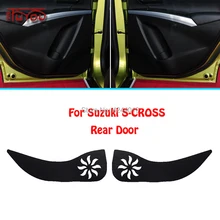 Для Suzuki S-CROSS Автомобильная Внутренняя крышка двери Защита от царапин декоративные подушечки автомобиля стикер 4 шт