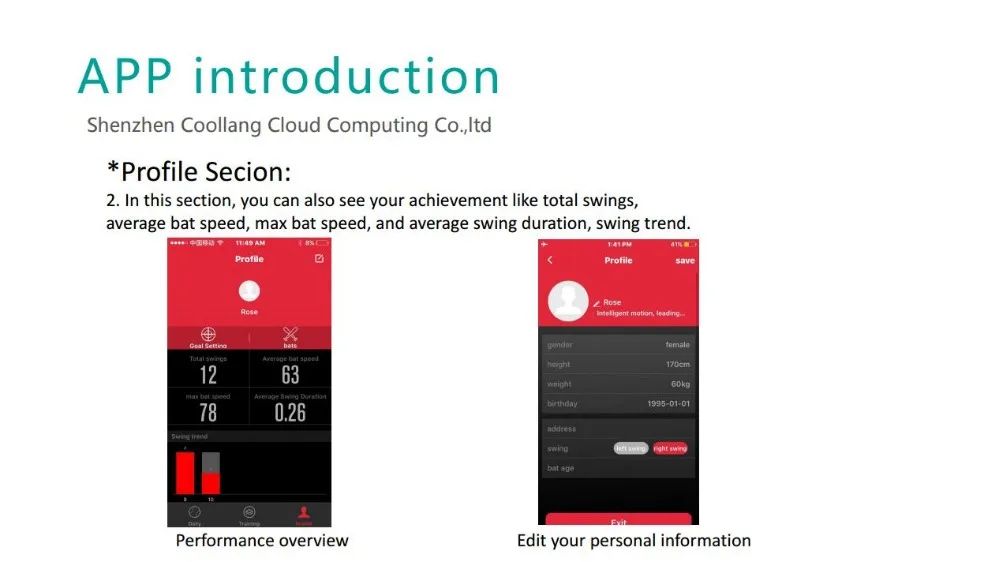 Coollang умный бейсбольный битой датчик трекер анализатор монитор Bluetooth шаровая поддержка движения приложение Совместимо с Android и IOS