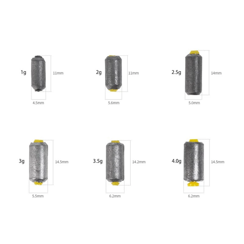 50 шт. рыболовные свинцовые осень в форме оливы крючок и грузило Разъем открытие рот линии веса круглый выстрел Сплит 1,5/1,5/2/2,5/3/3,5/4 г