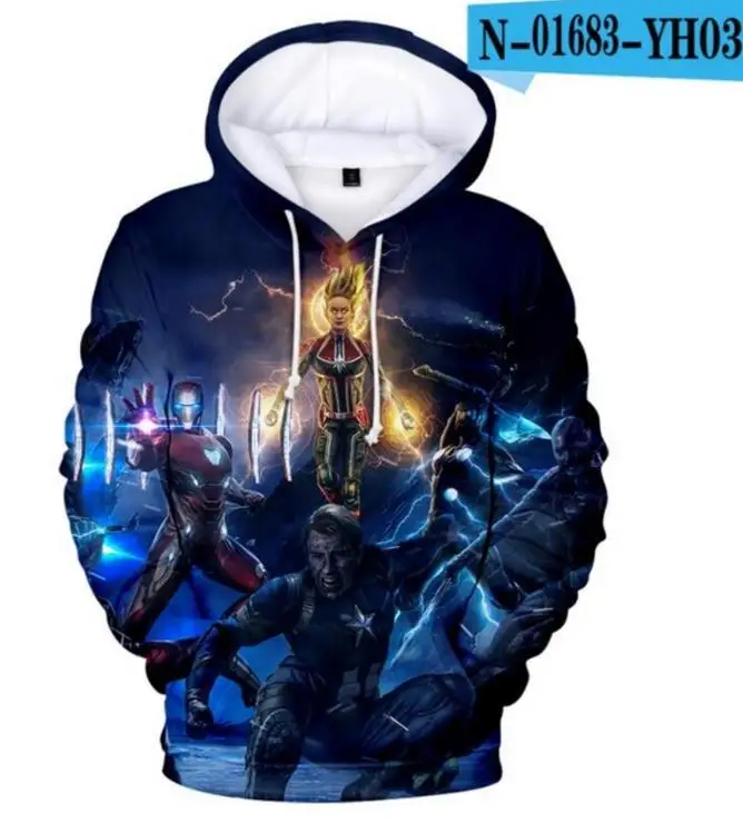 

Kids Sweatshirt Hooded Pullover Boys Streetwear The Avengers 4 Endgame Quantum Realm Iron Kid Clothes 3D Printed Boys Hoodies