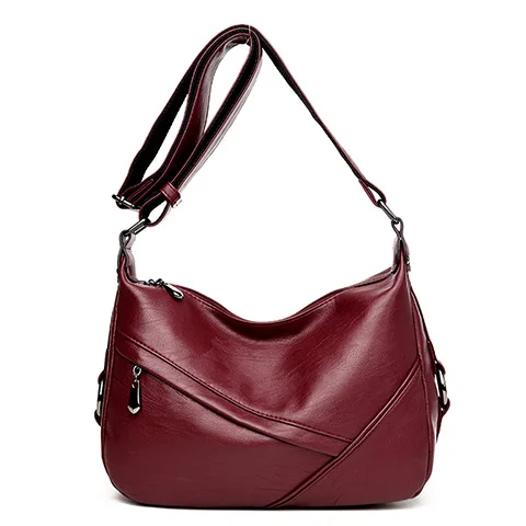 Модные сумки через плечо для женщин, роскошные мягкие кожаные сумки через плечо, женские сумки высокого качества, женские сумки-мессенджеры - Цвет: Red