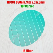 10 шт./партия, светофильтр IR CUT 650nm квадратного размера 7,5 мм x 7,5 мм для видеонаблюдения CCTV объектив камеры наблюдения инфракрасного блока использования
