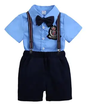 

Summer boy clothes school style boy dresses handsome shirt and trousers suit
