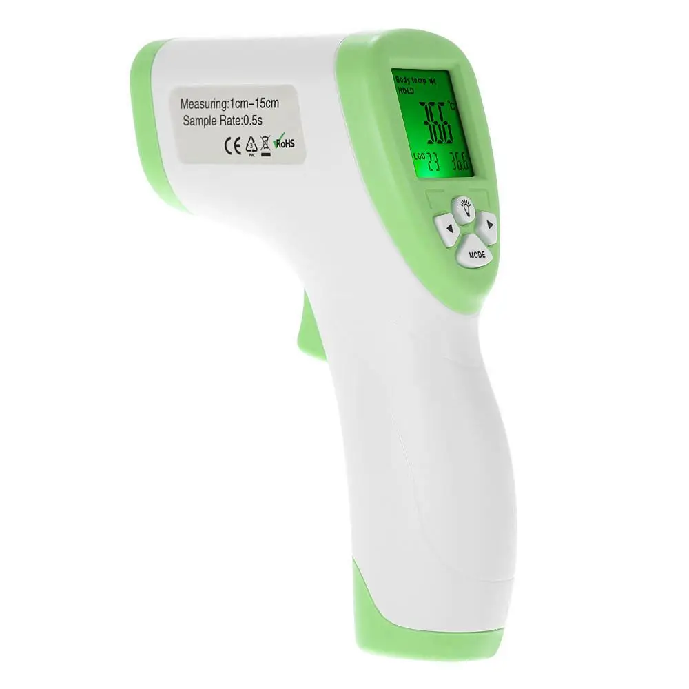 Цифровой термометр инфракрасный Baby взрослых лба Бесконтактный инфракрасный термометр с ЖК-дисплей Подсветка