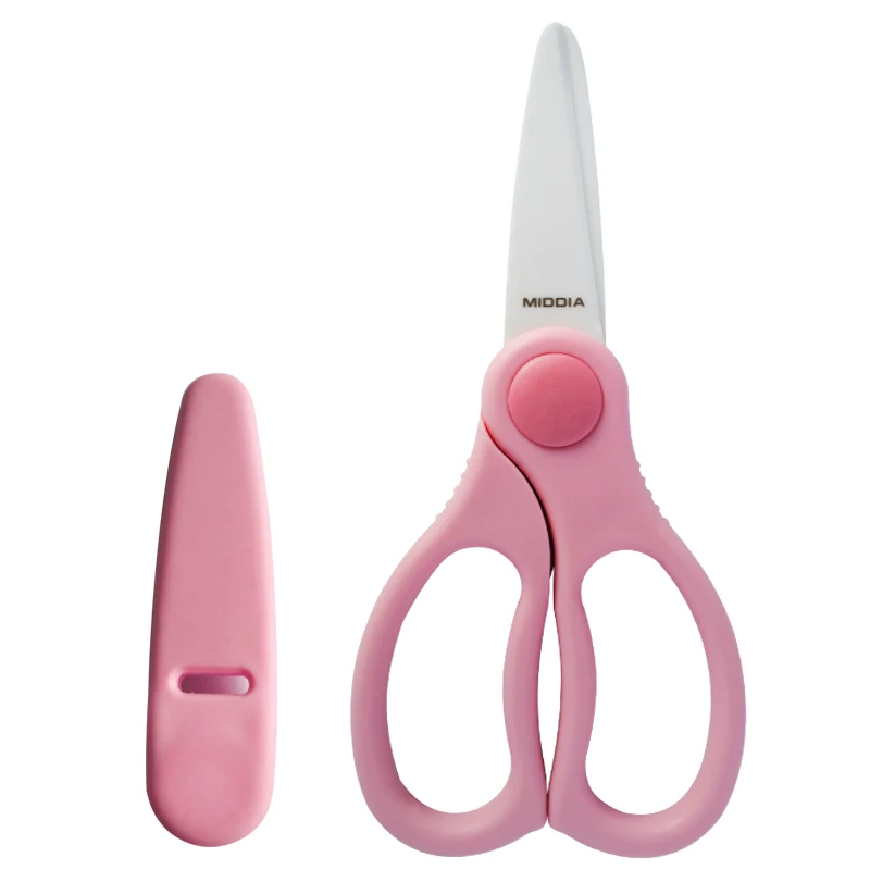 Керамические ножницы для ткани, рыболовные ножницы для оплетки и электрические линии резаки, пищевые ножницы - Цвет: pink