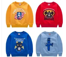 2016 Brand Cute Cartoon Printed Children Hoodies Sweatshirt Coat Cotton Long Sleeve Boys Girls Clothes Sweatshirt Outerwear