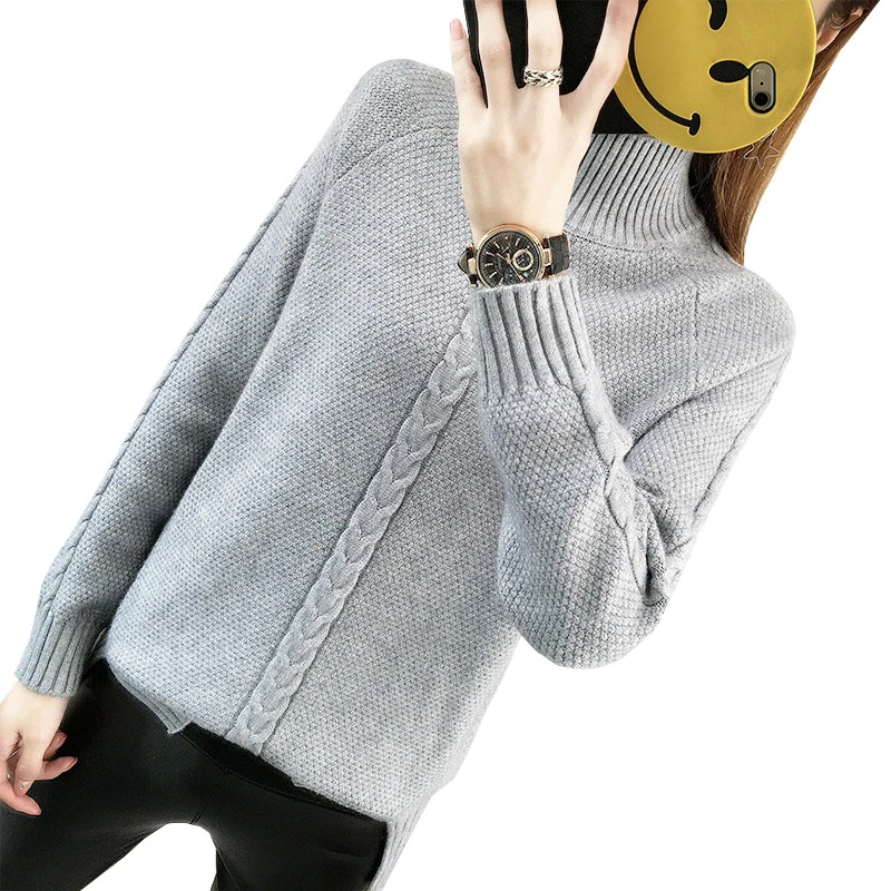 

Warm Turtleneck Sweater Women Pullover Knit Tops Big size Autumn Winter Knitwear Ladies Jumper Korean Long sleeve Women Sweaters