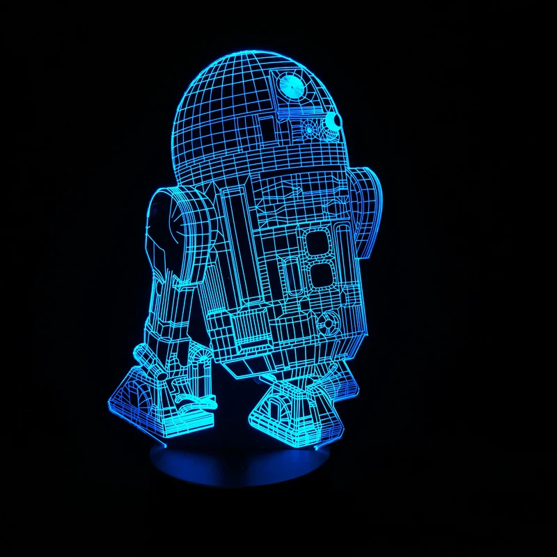 3D визуальные светодиодные ночники для робота R2D2 новая экшн фигурка планшетофон