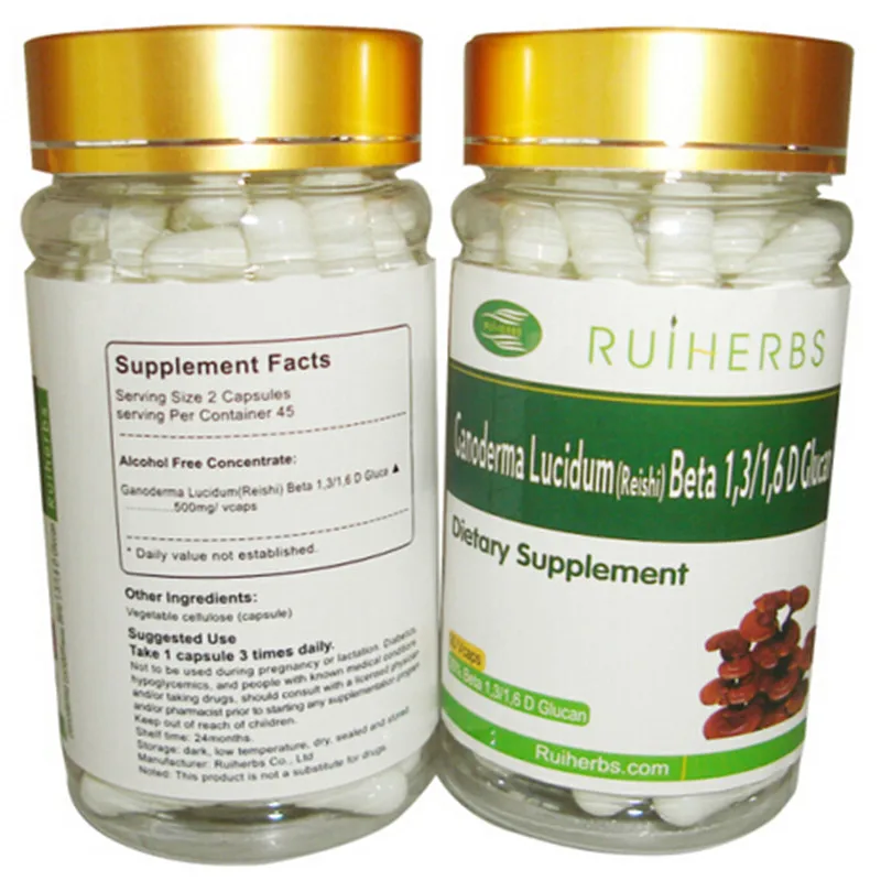 

1Bottle Ganoderma Lucidum Extract 30% Beta Glucan Capsule 500mg x 90pcs free shipping