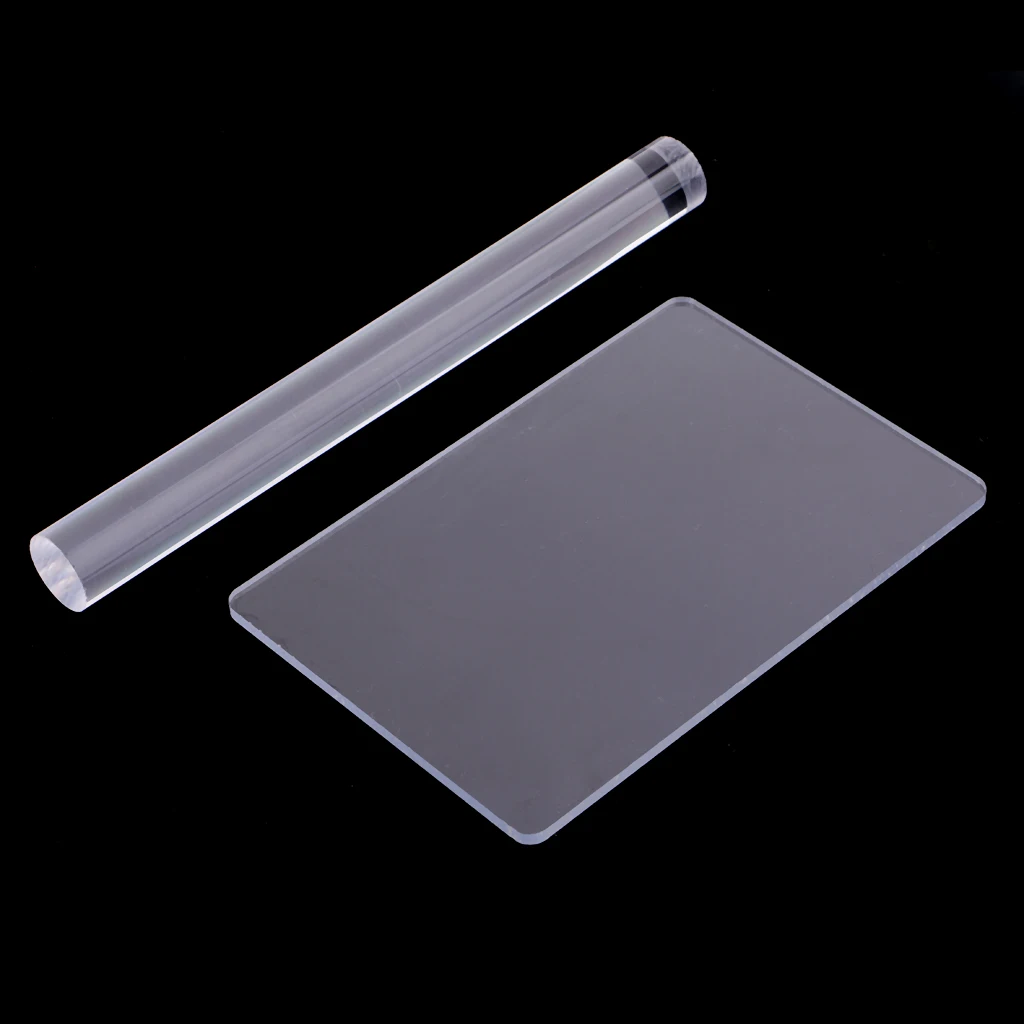 20cm Acrylic Rolling Pin Rod Bar Clay Dough Roller Sculpey Polymer Clay Sculpture Tools Art Craft Accessory Baking Cake Tools