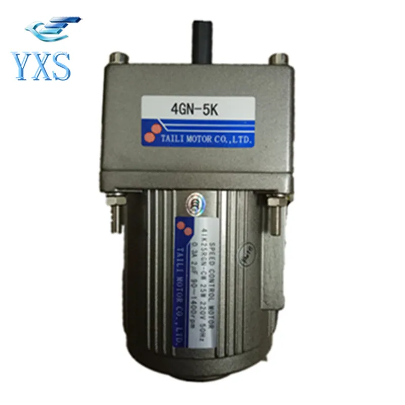 

4IK25RGN-C 4GN-5K 25W AC 220V 50HZ 0.3A 2uF 90-1400RPM Speed Control Motor 4GN-5K Gear Head
