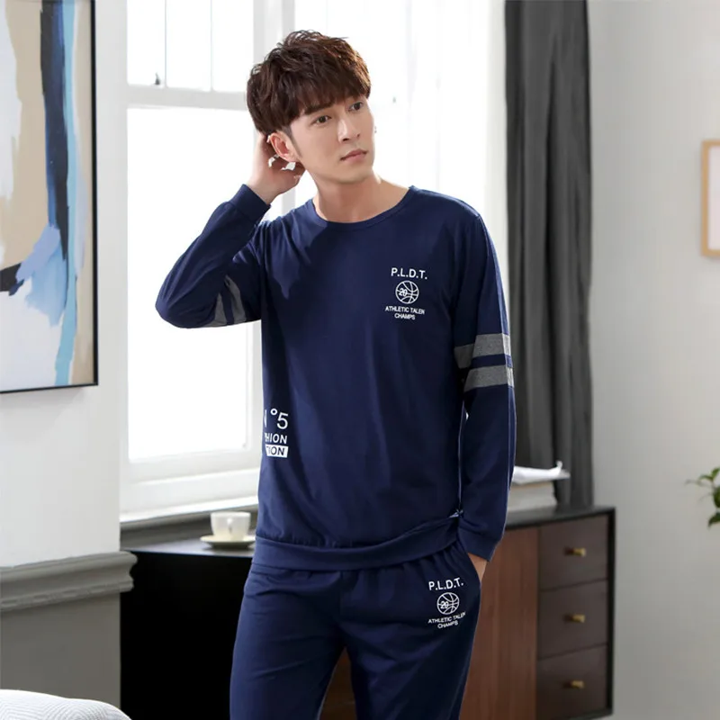Yuzhenli Весна Для мужчин s Пижама пижамы хлопка Pijama Hombre мужские Пижамные наборы