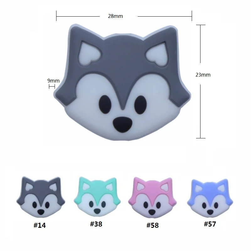 BOBO.BOX 1pc Silicone Teether Animal Silicone Teething Toy Pendant Christmas Nursing Gifts Silicone Beads  Rodents Baby Teether 3
