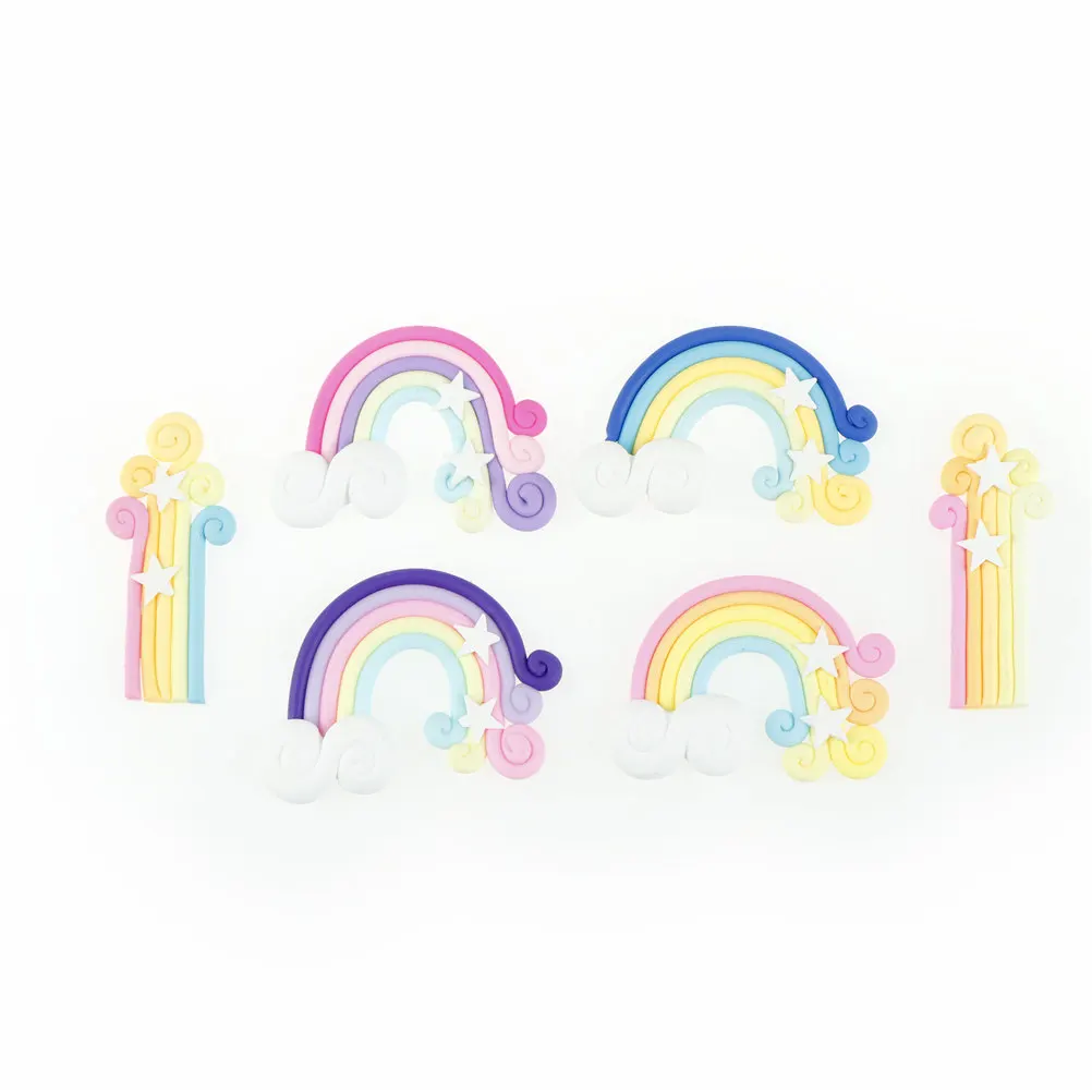 

Mini Fairy Garden Resin Miniature Moss Micro Landscape Ornaments Craft Rainbow Figures Decorative