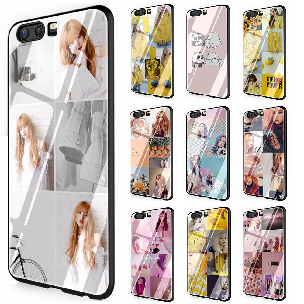 

BLACK PINK k-pop BLACKPINK Tempered Glass Cover Case for Huawei P10 P20 30 Mate 20 Honor 9 10 Lite Pro 7A 8X P Smart