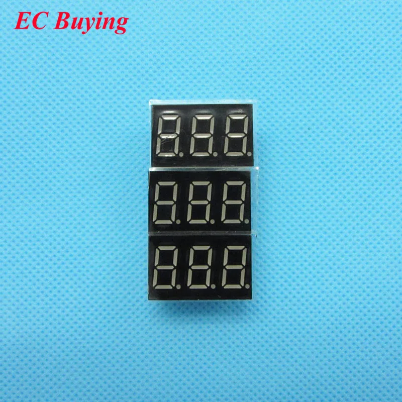 

10pcs 3 bit 3bit Digital Tube Common Anode Positive Digital Tube 0.36" 0.36in. Red LED Display 7 Segment Digit 7 Segment