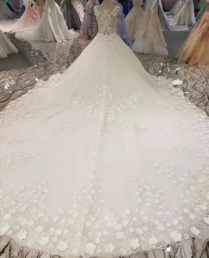 Свадебное платье цвета слоновой кости на заказ, украшенное бисером, интимное милое платье с часовней и шлейфом, классическое свадебное платье с кристаллами, женское свадебное платье