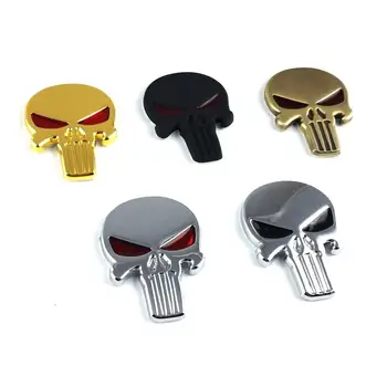 

Metal Zinc Alloy The Punisher Badges Emblems Sticker