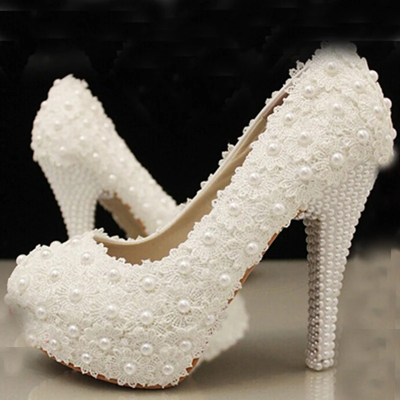 ФОТО Free Shipping Wedding Shoes White High Heel Bridal Dress Shoes Evening Party Prom Shoes Lady Special Shoes for Anniversary Party