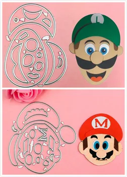 

2pcs Lovely Mario Cutting Dies Stencils for DIY Scrapbooking/photo album Decorative Embossing DIY Paper Cards
