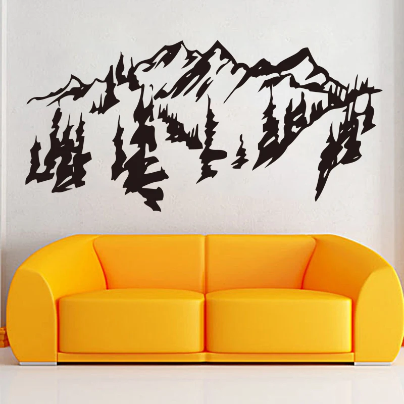 

Art Design Home Decoration PVC Mountain Wall Sticker Removable House Decor Creative Beautiful Decals