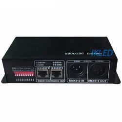 DMX512 декодер RGB, 3 канала, постоянное напряжение контроллер полосы пропускания RGB, подключаться к DMX512 консоли, UCS1903, WS2812, SM16703 контроллер