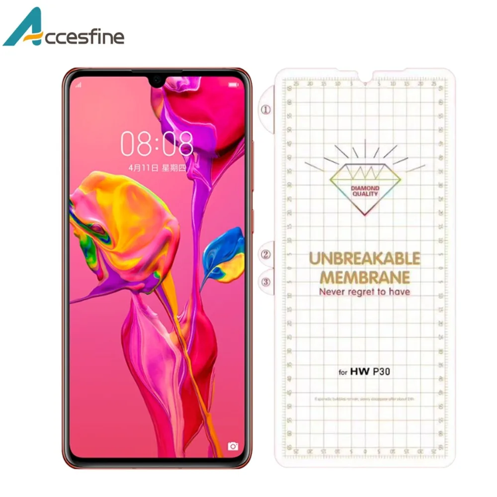 

2x Nano invisible Screen Protector For Huawei P30 P20 Mate 20 Pro Lite Nova 4 3i 0.15mm UNBREAKABLE Membrane Hydrogel Soft Film