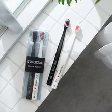 Новинка, японский стиль, 2 шт./набор, зубная щетка в форме сердца для влюбленных, супермягкая зубная щетка для пар, простая зубная щетка с буквенным принтом, семейная