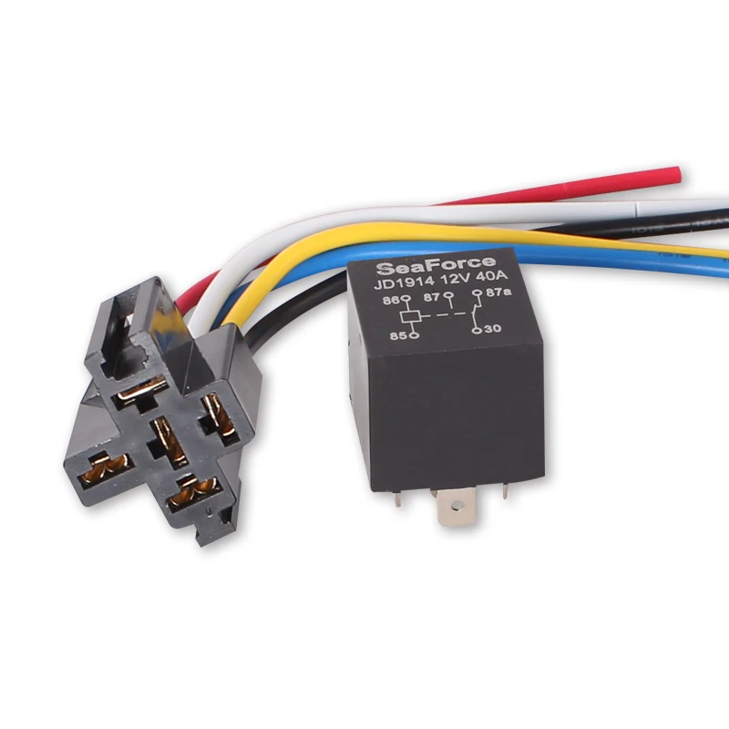 1 Piece Waterproof Automotive Relay 12V 4Pin 40A Car Relay With Black