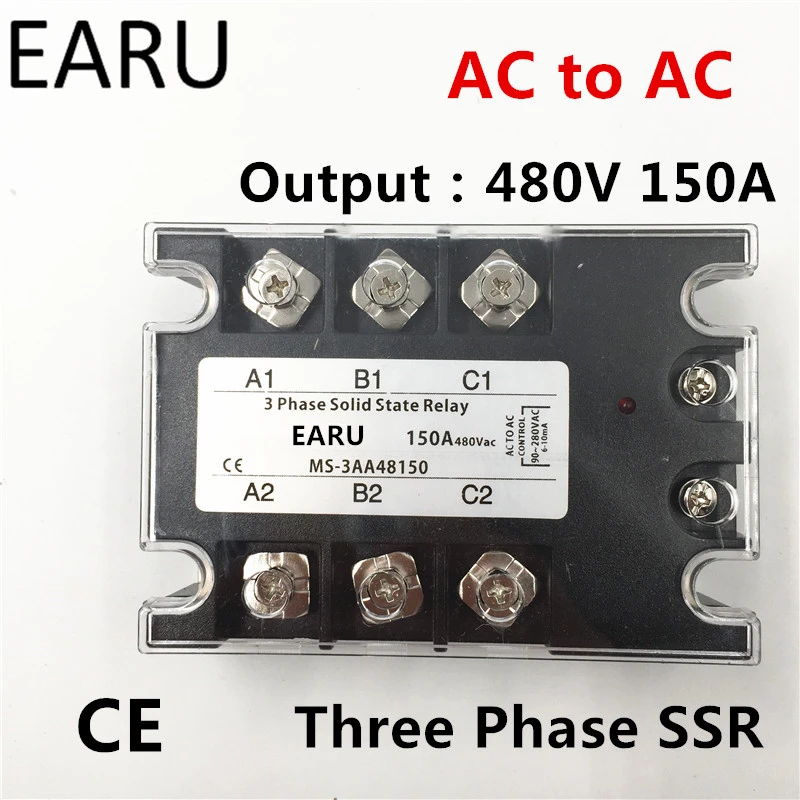 TSR 150AA SSR 150AA Three Phase Solid State Relay AC90 280V Input