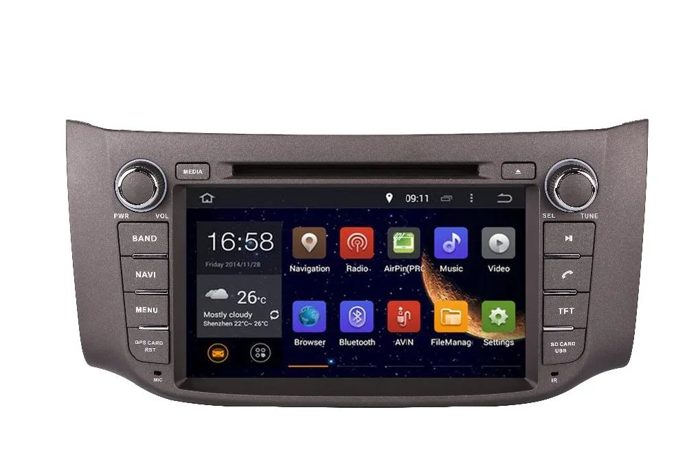 Best Octa/Quad Core Android FitCAR DVD GPS Player For Nissan Sylphy 2013 2014 2015 2016 in dash car audio video headunit WIFI 3G MAPS 1