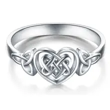 Простые Женские резные полые Любовь Сердце кельтский узел кольцо на палец для вечеринки ювелирные изделия