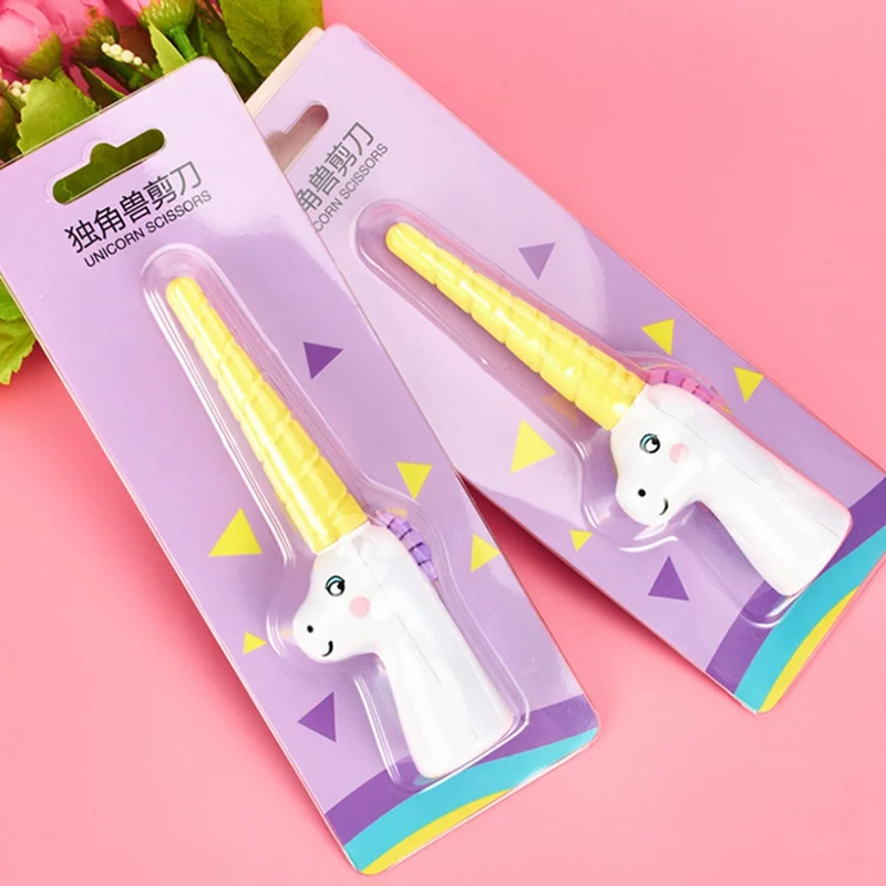 

Children Scissors Cute Kawaii Unicorn School Scissors For DIY Scrapbook Paper Cut Diary Craft Tools Folding Safety Portable