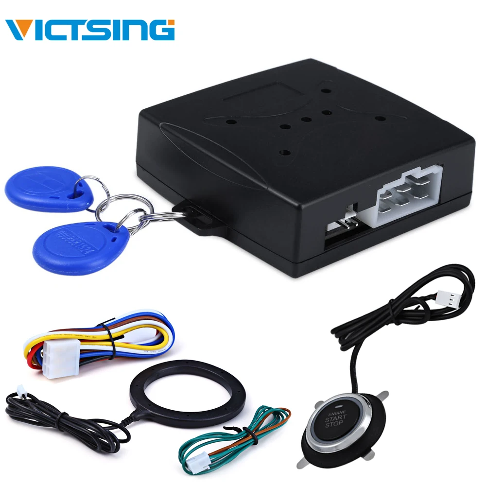 

VicTsing Universal Anti-Theft Alarm Systerms Car Engine Push Start Button RFID Lock Ignition Starter Keyless Entry Start