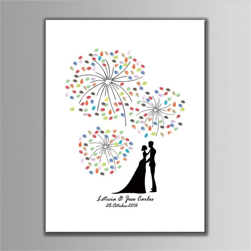 1pcs Personalized Custom Wedding Decoration Diy Fingerprint Tree